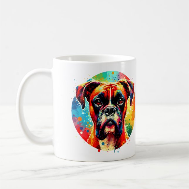 Caneca De Café Boxer Dog (Esquerda)