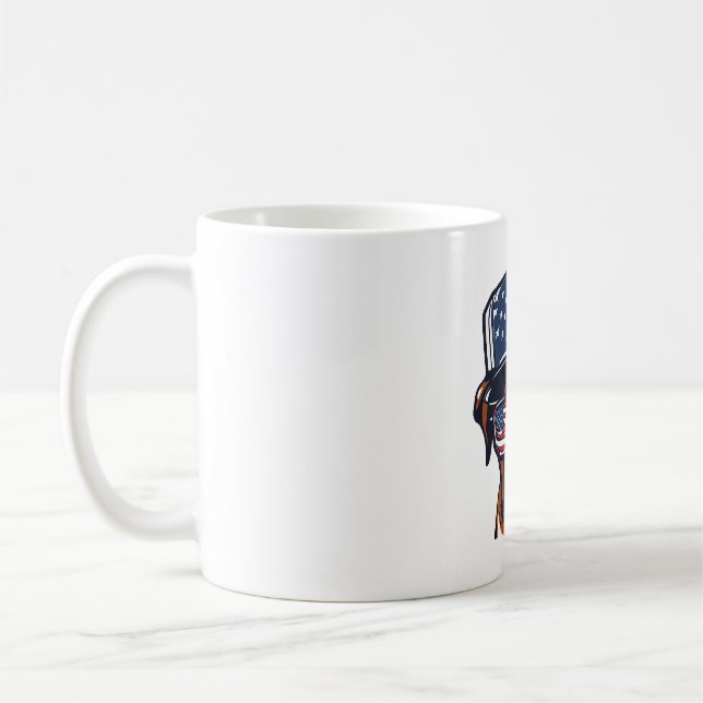 Caneca De Café Boxer Dog 4 de julho (Esquerda)