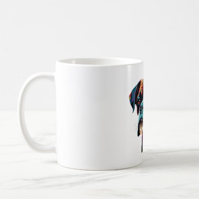 Caneca De Café Boxer Dog Colorido (Esquerda)