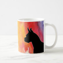 Boxer Dog Customizable Watercolor Silhouette WC