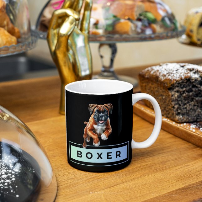 Caneca De Café Boxer Dog - Leaps e limites (Criador carregado)