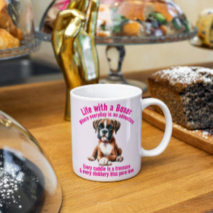 Caneca De Café Boxer Dog Life Cheio de Aventuras