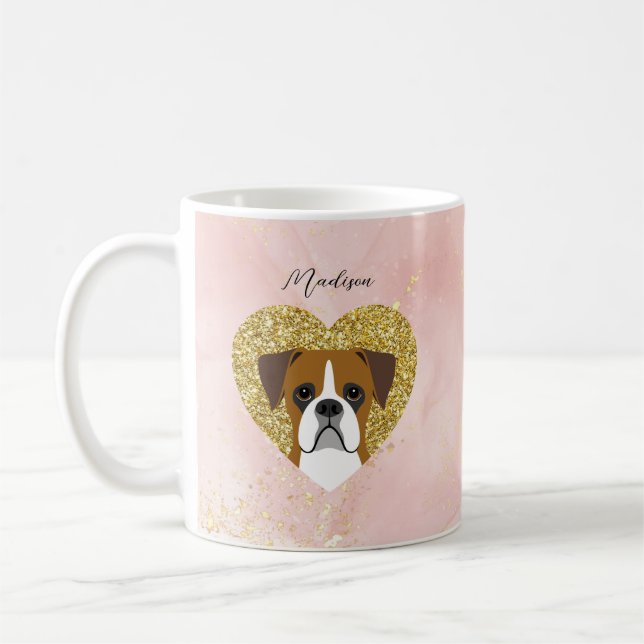 Caneca De Café Boxer Dog Mugs (Esquerda)