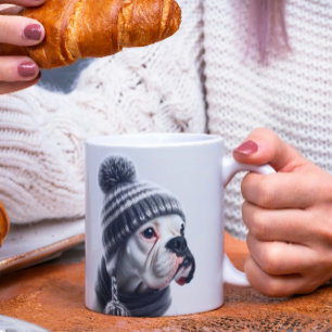 Caneca De Café Boxer Dog no inverno