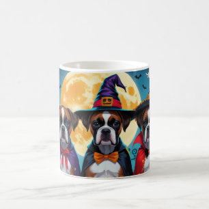 Caneca De Café Boxer Dogs Pumpkin Halloween Engraçado