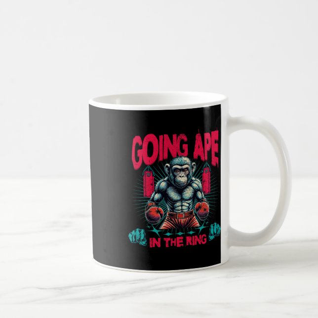Caneca De Café Boxer Indo No Macaco De Boxing (Direita)