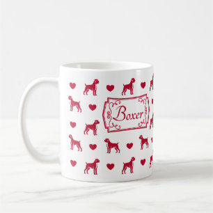 Caneca De Café Boxer Mug Com Corações