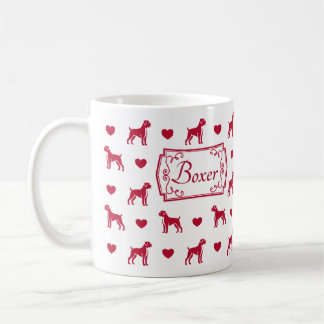 Caneca De Café Boxer Mug Com Corações