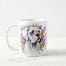 Caneca De Café Boxer Whimsical Boxer Joy-Dog Embolado com Padrões