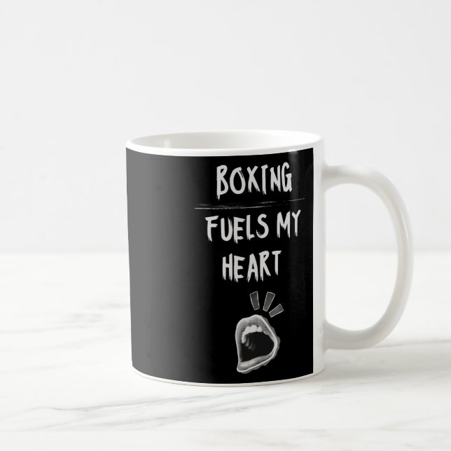 Caneca De Café Boxing Combustes Meu Coração Pulando Luvas (Direita)