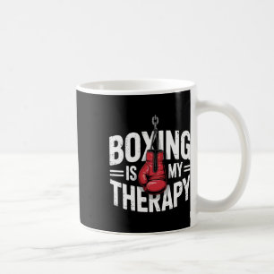 Caneca De Café Boxing É Minha Terapêutica Engraçada Luvas De Luva