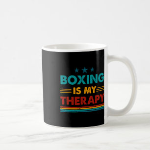 Caneca De Café Boxing É Minha Terapia Engraçada Boxing