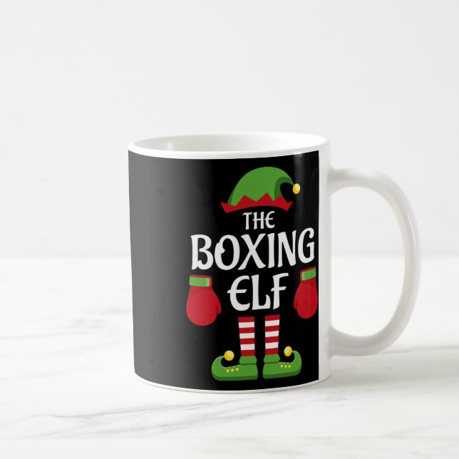 Caneca De Café Boxing Elf Family Matching Group Caixa de Natal (Direita)