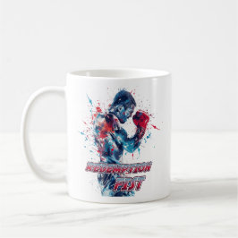 Caneca De Café Boxing Fans Graphic and Text