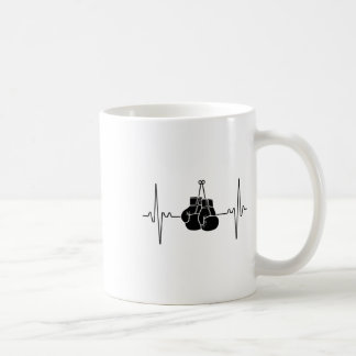 Caneca De Café Boxing Heartbeat Line Punch Design