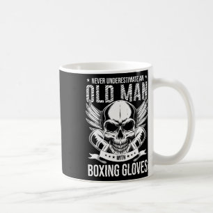 Caneca De Café Boxing Nunca Subestima Um Velho Com Boxing