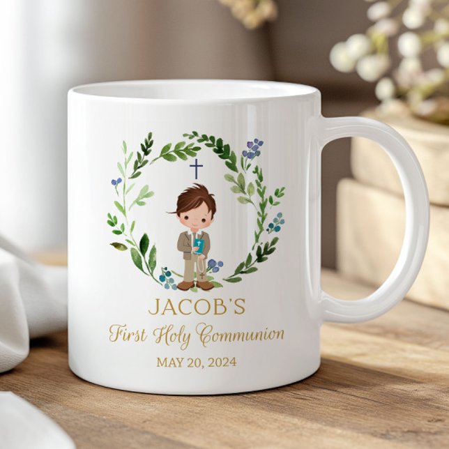 Caneca De Café Boy First Holy Communion Ceramic Mug 11 oz (Criador carregado)