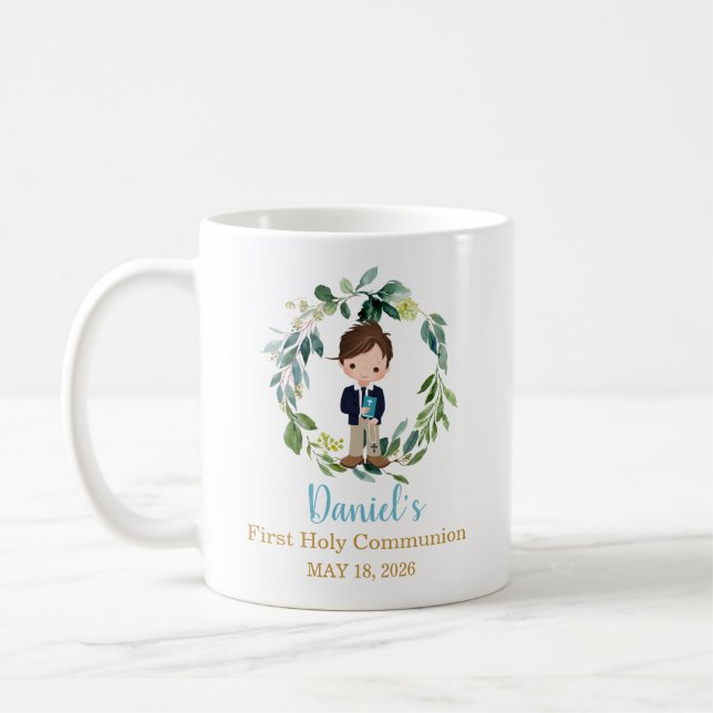 Caneca De Café Boy First Holy Communion Favors Mug Keepsake (Esquerda)