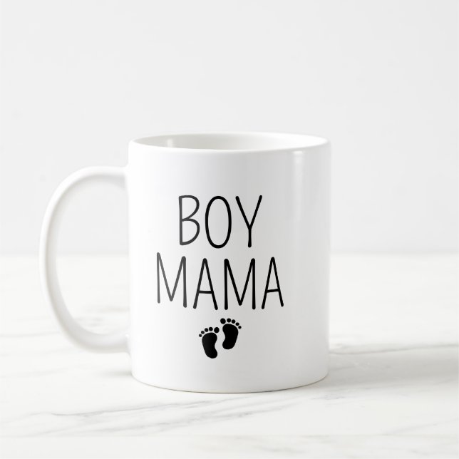 Caneca De Café Boy Mama Mug with Kids’ Names, Custom Mom of Boys  (Esquerda)
