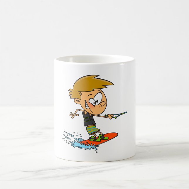 Caneca De Café Boy Wakeboard Divertimento Verão (Criador carregado)
