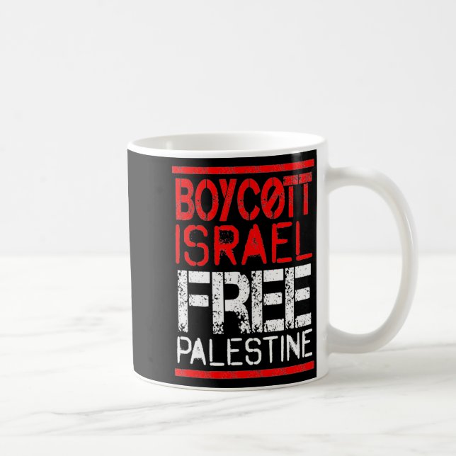 Caneca De Café Boycott Israel Palestine Gaza War Awareness  (Direita)
