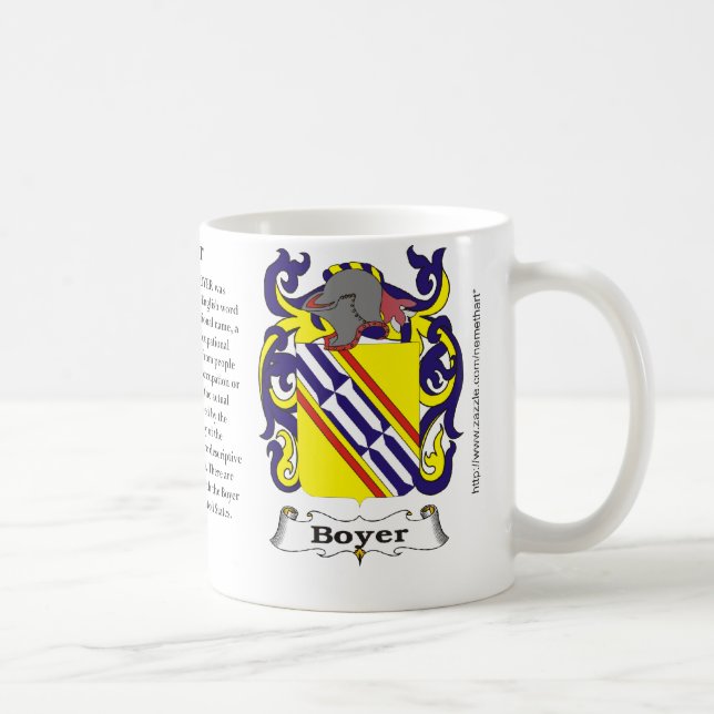 Caneca De Café Boyer, a origem, significado e a crista (Direita)