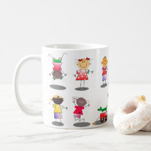 Caneca De Café Boys E Meninas De Café Mais Amigos