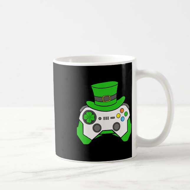Caneca De Café Boys St Patricks Day Video Game Controller Mens Ir (Direita)