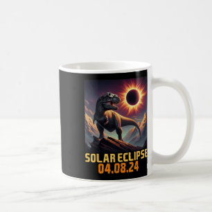Caneca De Café Boys T Rex Dinossauro Astronauta Total Eclipse Sol