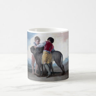 Caneca De Café Boys With a Mastiff Dog (por Francisco Goya)