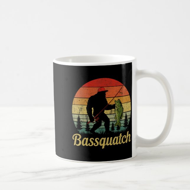 Caneca De Café Bquatch B Fishing Humor Bigfoot Ufo Sasquatch  (Direita)