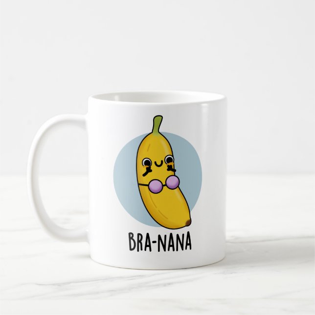 Caneca De Café Bra-nana Funny Banana Bra Pun (Esquerda)