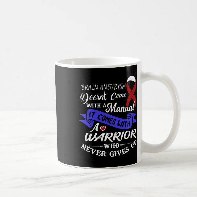 Caneca De Café Brain Aneurysm Warrior (Direita)