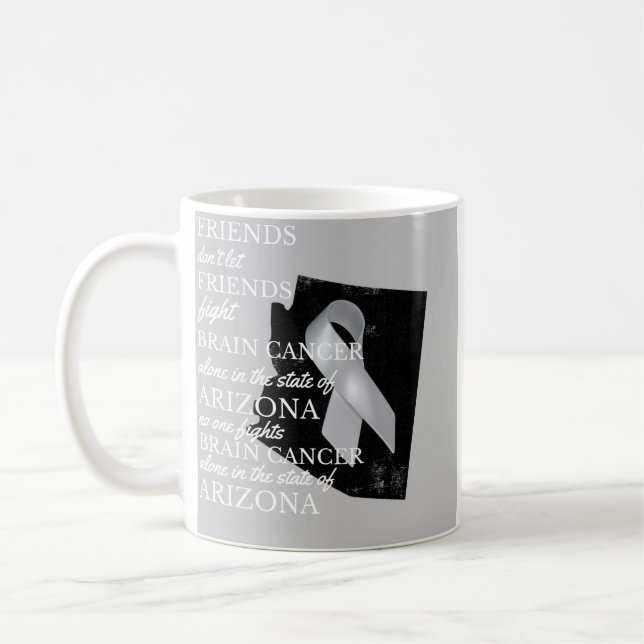 Caneca De Café Brain Cancer Awareness in Arizona  (Esquerda)