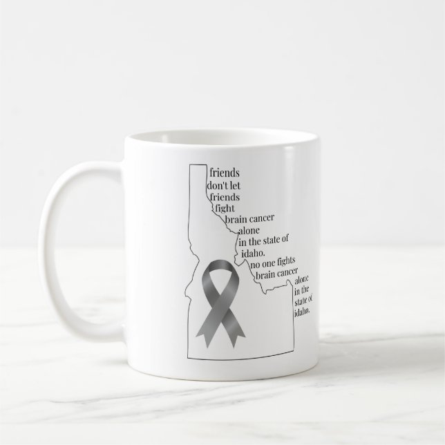 Caneca De Café Brain Cancer Awareness in Idaho (Esquerda)