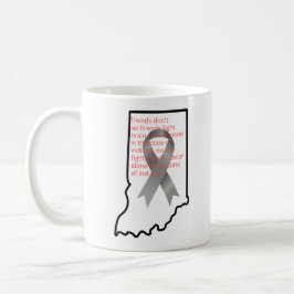 Caneca De Café Brain Cancer Awareness in Indiana