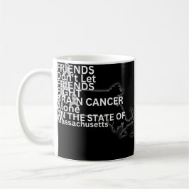 Caneca De Café Brain Cancer Awareness in Massachusetts 