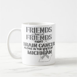 Caneca De Café Brain Cancer Awareness in Michigan 