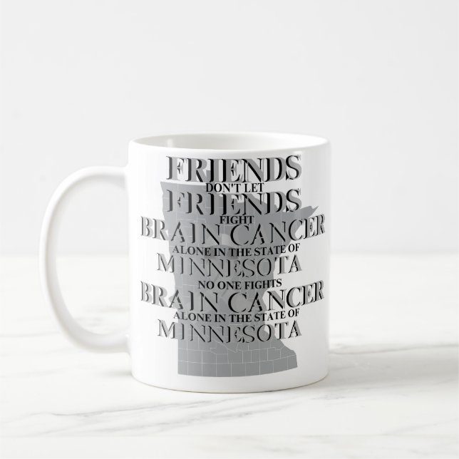 Caneca De Café Brain Cancer Awareness in Minnesota  (Esquerda)