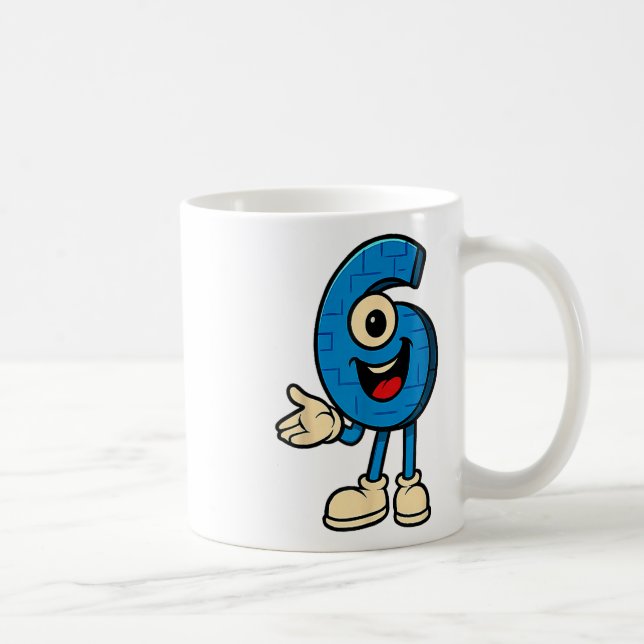 Caneca De Café Brainrot 67 Meme Six Seven 6-7 Funny Internet Joke (Direita)