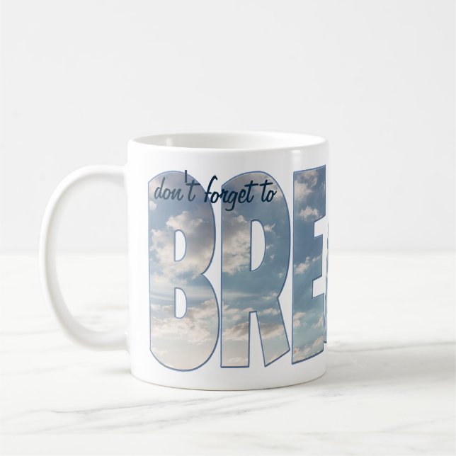 Caneca de café branca clássica "não esqueça de RES (Esquerda)