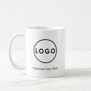 Caneca de Café Branca com Logotipo de Marca Comerc