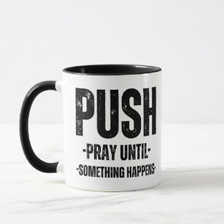 caneca de café branca e preta, com citação motivad
