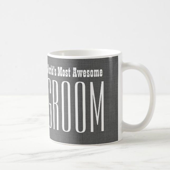 Caneca De Café Branco cinzento V008C do NOIVO o mais (Direita)