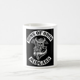 Caneca de café branco clássica de Viking