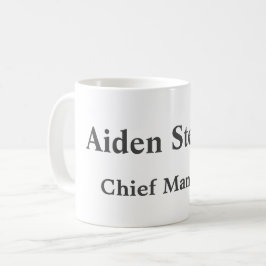 Caneca De Café Branco clássico simples e minimalista