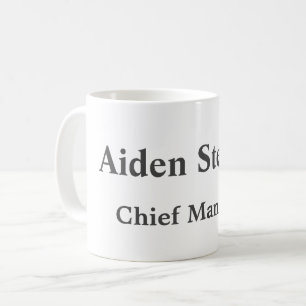 Caneca De Café Branco clássico simples e minimalista