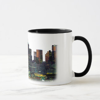Caneca de café branco com a skyline de Dallas