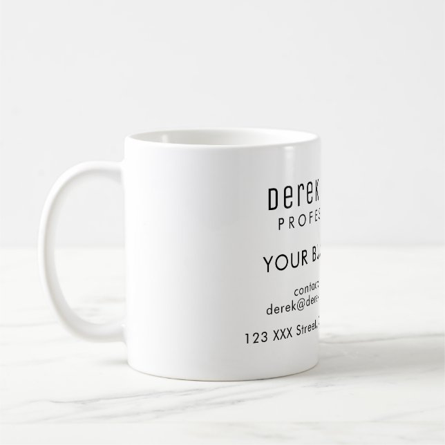Caneca De Café branco comercial personalizado da profissão de tex (Esquerda)