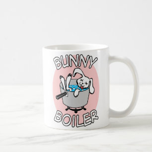 Caneca de café branco da caldeira do coelho